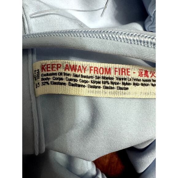 Free People Crop Top 4 Ways Styling Racerback Spaghetti Strap Light Blue S NWOT - Picture 9 of 11